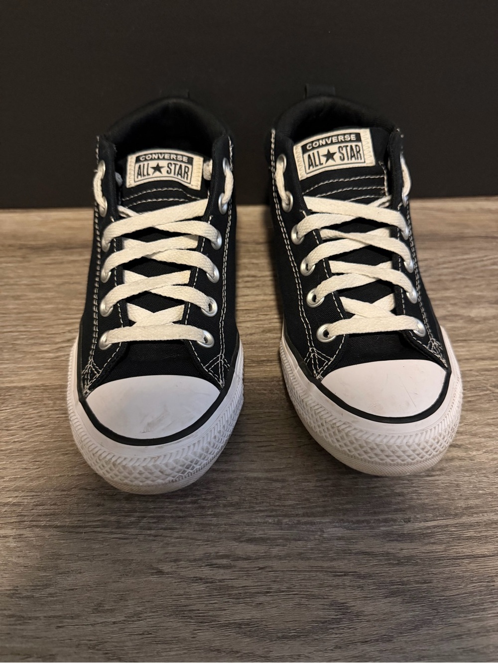 Converse Kids Black & White Low Top Sneakers
